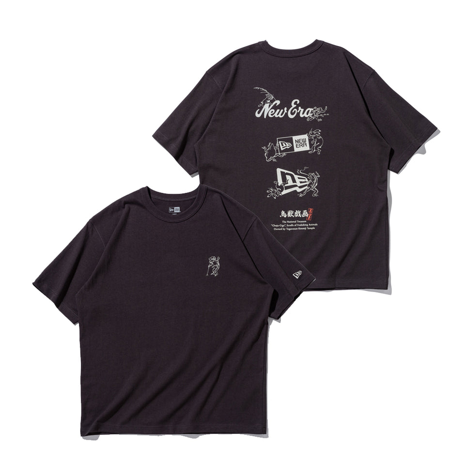 半袖 ウォッシュドコットン Tシャツ 鳥獣戯画 スミクロ | ニューエラ