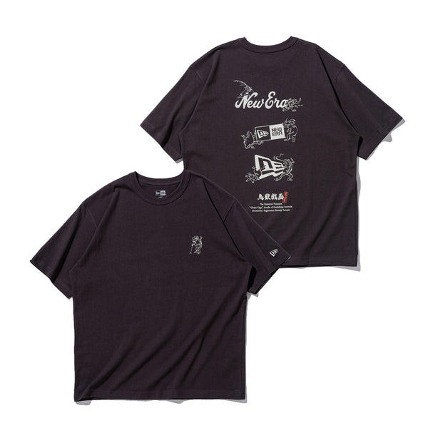 半袖 ウォッシュドコットン Tシャツ 鳥獣戯画 スミクロ | ニューエラ