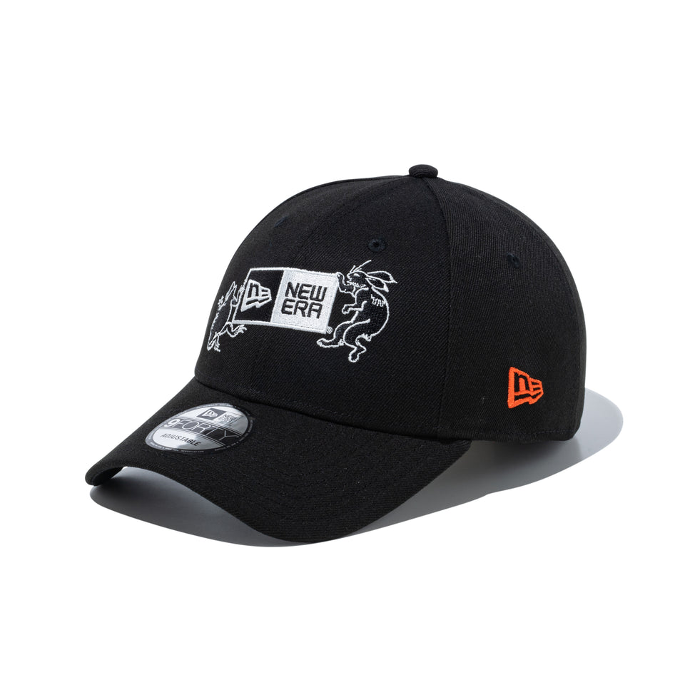 9FORTY 鳥獣戯画 ボックスロゴ ブラック | ニューエラオンラインストア
