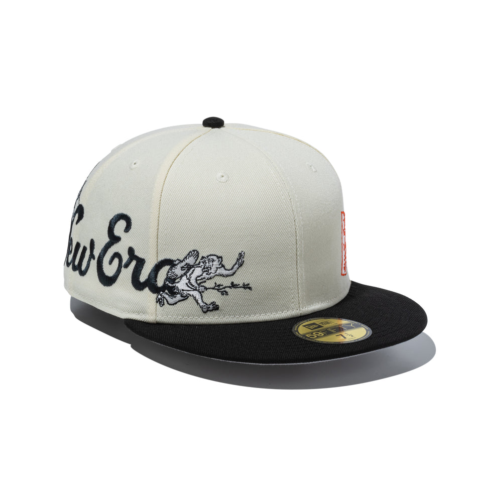59FIFTY 鳥獣戯画 New Era クロームホワイト ブラックバイザー