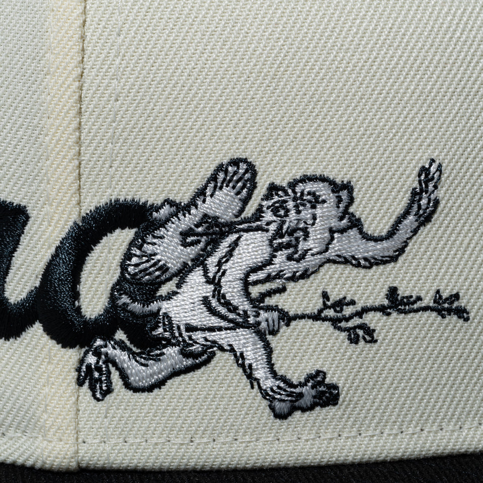 59FIFTY 鳥獣戯画 クロームホワイト ブラックバイザー 7 3/4 NEWERA】59FIFTY 鳥獣戯画 New Era クロームホワイト ブラックバイザー