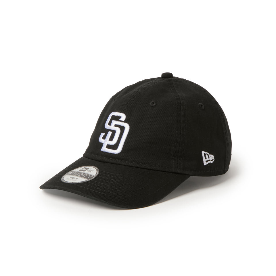 キッズ Youth 9FIFTY ウォッシュドコットン サンディエゴ・パドレス ブラック/ホワイト | NEW ERA ニューエラ公式オンラインストア