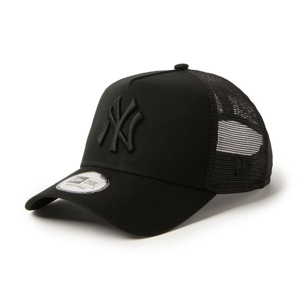 【希少】NEW ERA ヤンキース 9FORTY キャップ スクリプト 黒 9FORTY A-Frame トラッカー ニューヨーク・ヤンキース ブラック