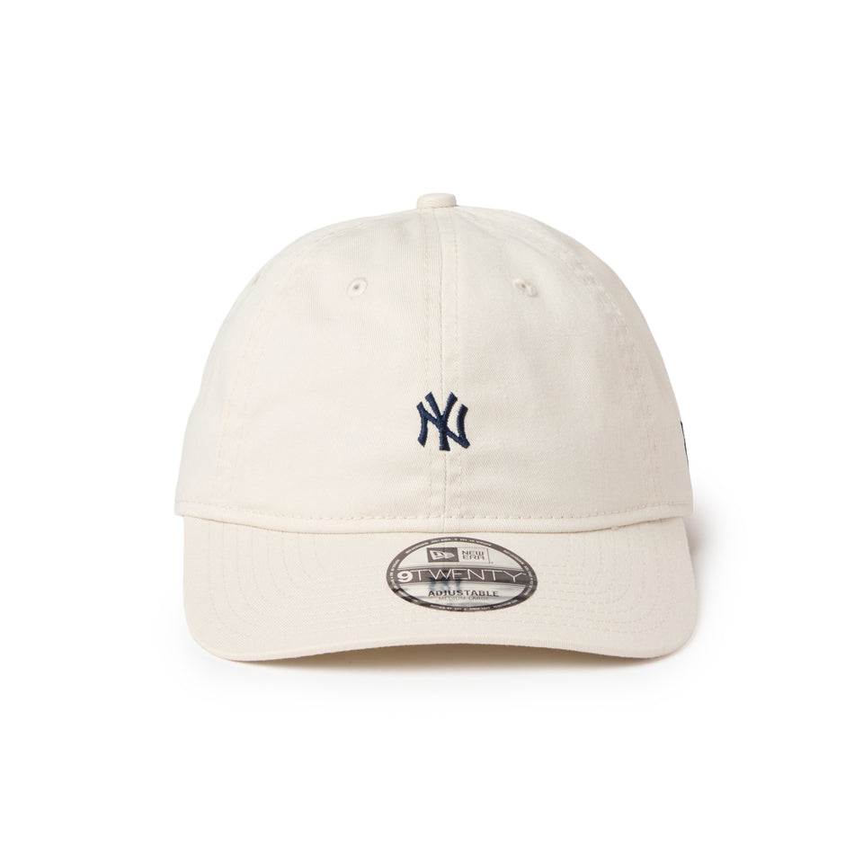 9TWENTY ウォッシュドコットン Mini Logo ニューヨーク・ヤンキース アイボリー/ミッドナイトネイビー