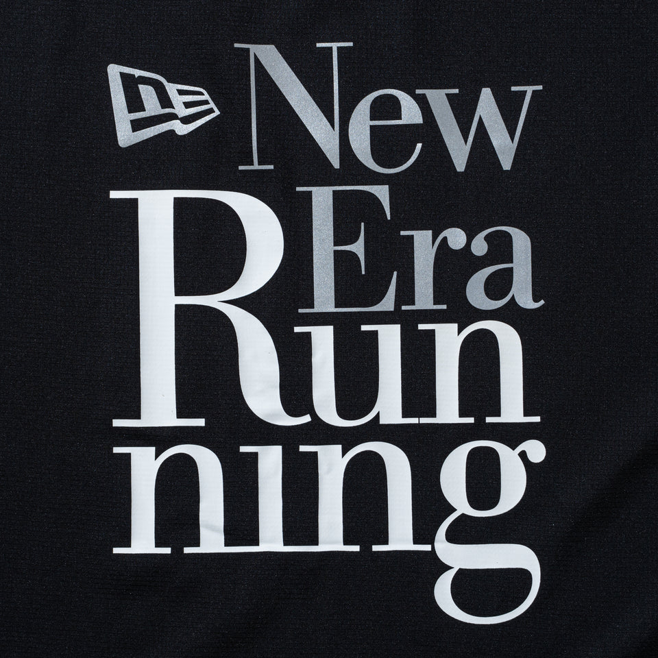 半袖 テックTシャツ New Era Running ブラック | パフォーマンスアパレル ランニング