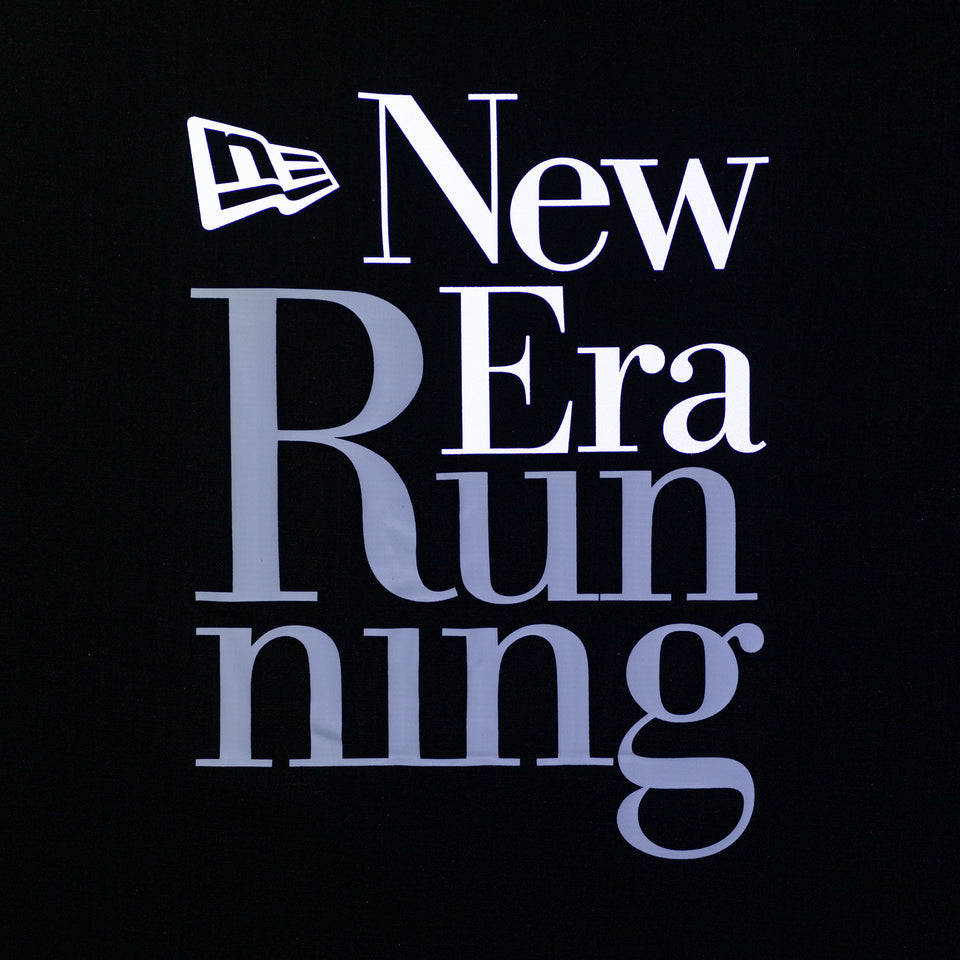 半袖 テックTシャツ New Era Running ブラック | パフォーマンスアパレル ランニング