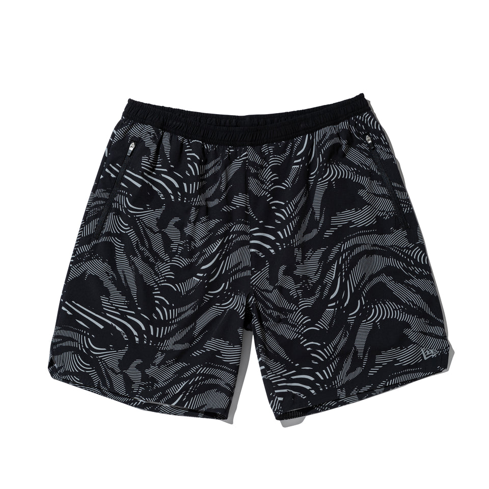 ウーブン ショート パンツ タイガーストライプカモ ブラック