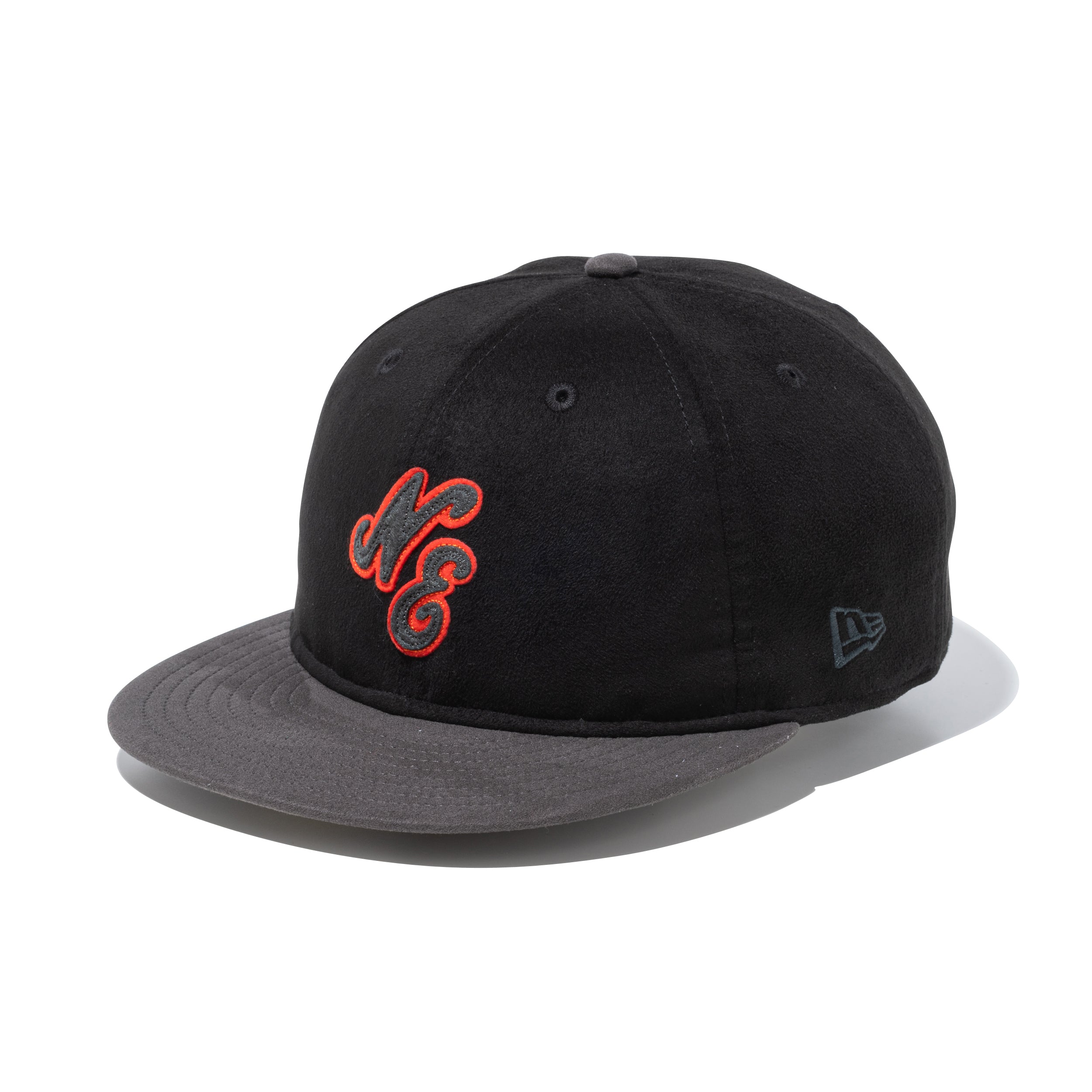 59FIFTY Charcoal Fire クラシックロゴ スウェード ブラック