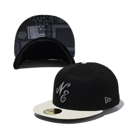 59FIFTY Paisley ペイズリー クラシックロゴ ブラック クローム