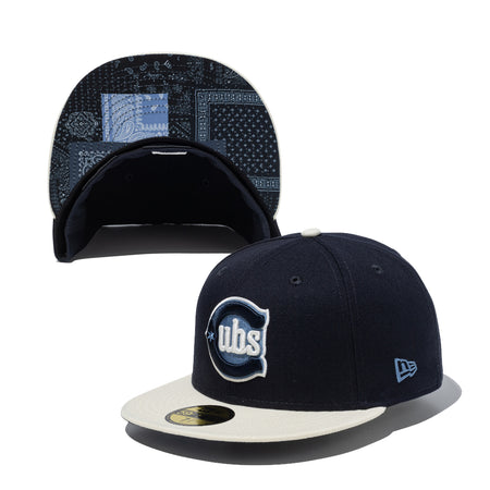 59FIFTY Paisley ペイズリー シカゴ・カブス ネイビー クローム