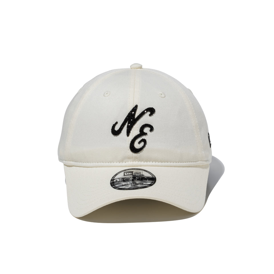 9FORTY アンストラクチャード Unstructured Beads Logo ビーズロゴ クラシックロゴ クロームホワイト | NEW ERA ニューエラ公式オンラインストア