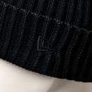 リブ カフニット イタリアンウォッシュ レイズド フラッグロゴ ブラック | NEW ERA ニューエラ公式オンラインストア