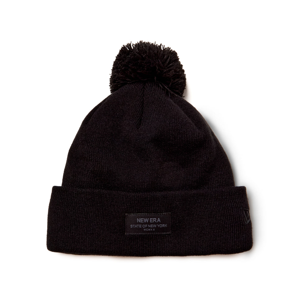 ポンポン カフニット Black Patch ブラック | NEW ERA ニューエラ公式オンラインストア