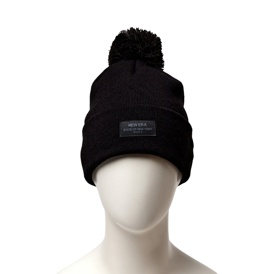ポンポン カフニット Black Patch ブラック | NEW ERA ニューエラ公式オンラインストア