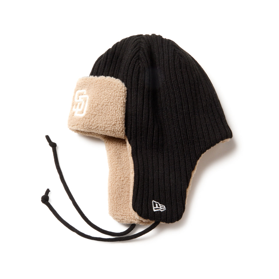 ニット トラッパー サンディエゴ・パドレス リブ ニット ブラック | NEW ERA ニューエラ公式オンラインストア