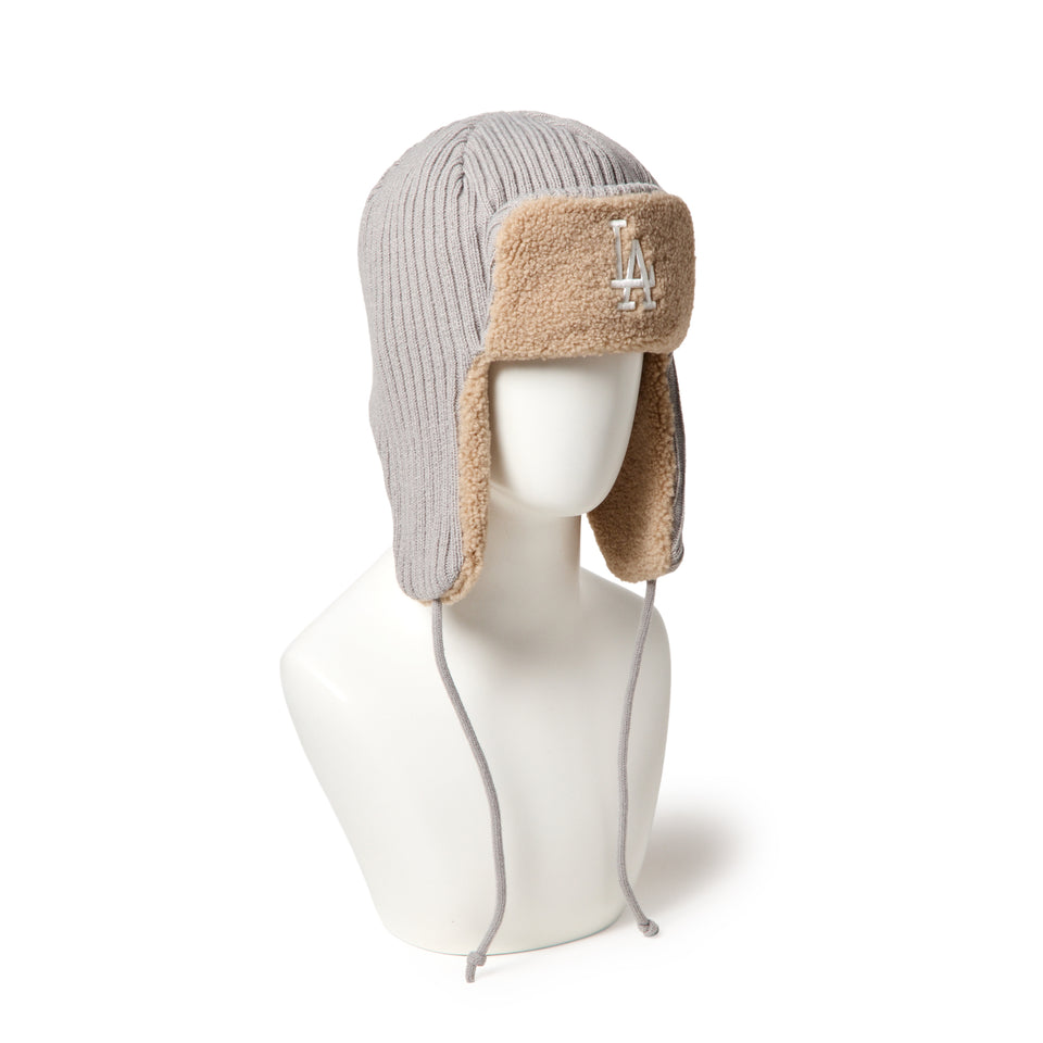 ニット トラッパー ロサンゼルス・ドジャース リブ ニット グレー | NEW ERA ニューエラ公式オンラインストア