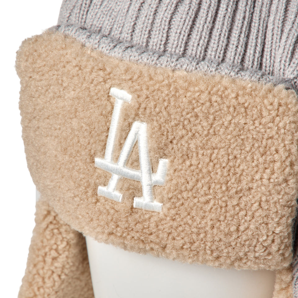 ニット トラッパー ロサンゼルス・ドジャース リブ ニット グレー | NEW ERA ニューエラ公式オンラインストア