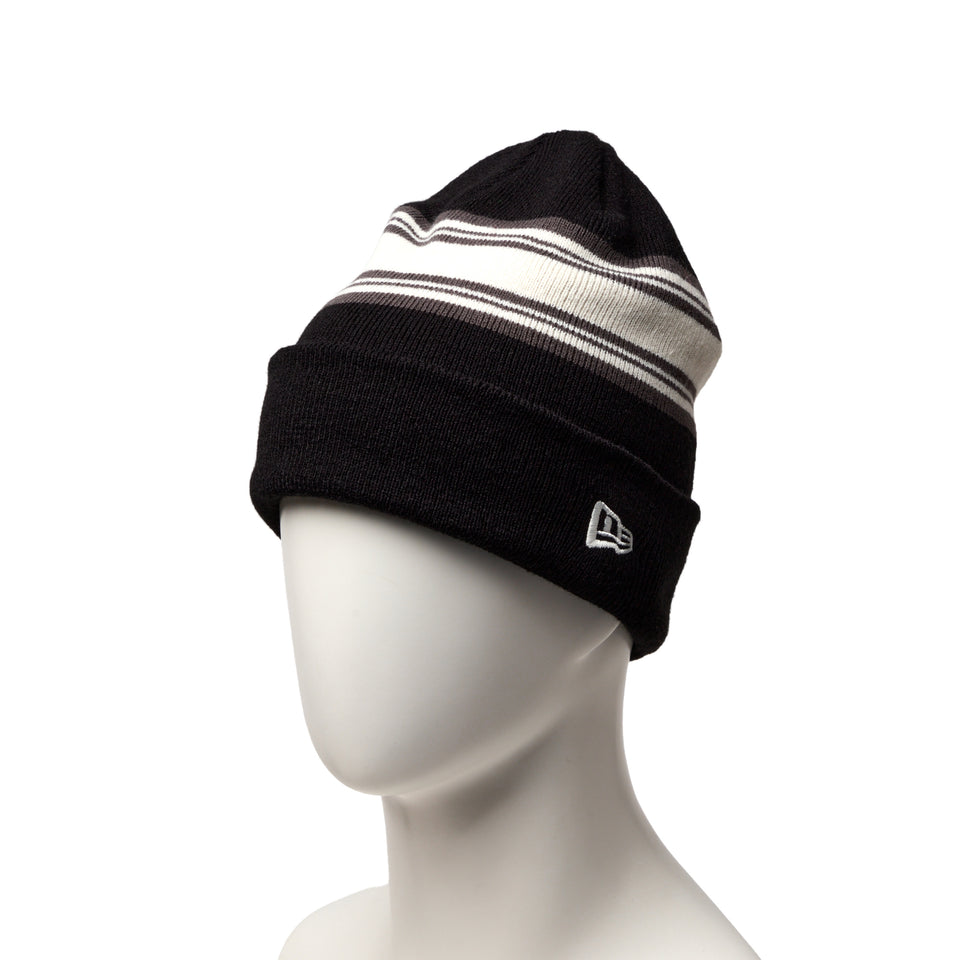 ベーシック カフニット バイザステッカー ストライプ ブラック | NEW ERA ニューエラ公式オンラインストア