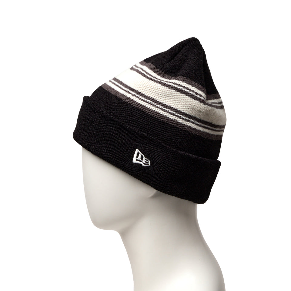 ベーシック カフニット バイザステッカー ストライプ ブラック | NEW ERA ニューエラ公式オンラインストア