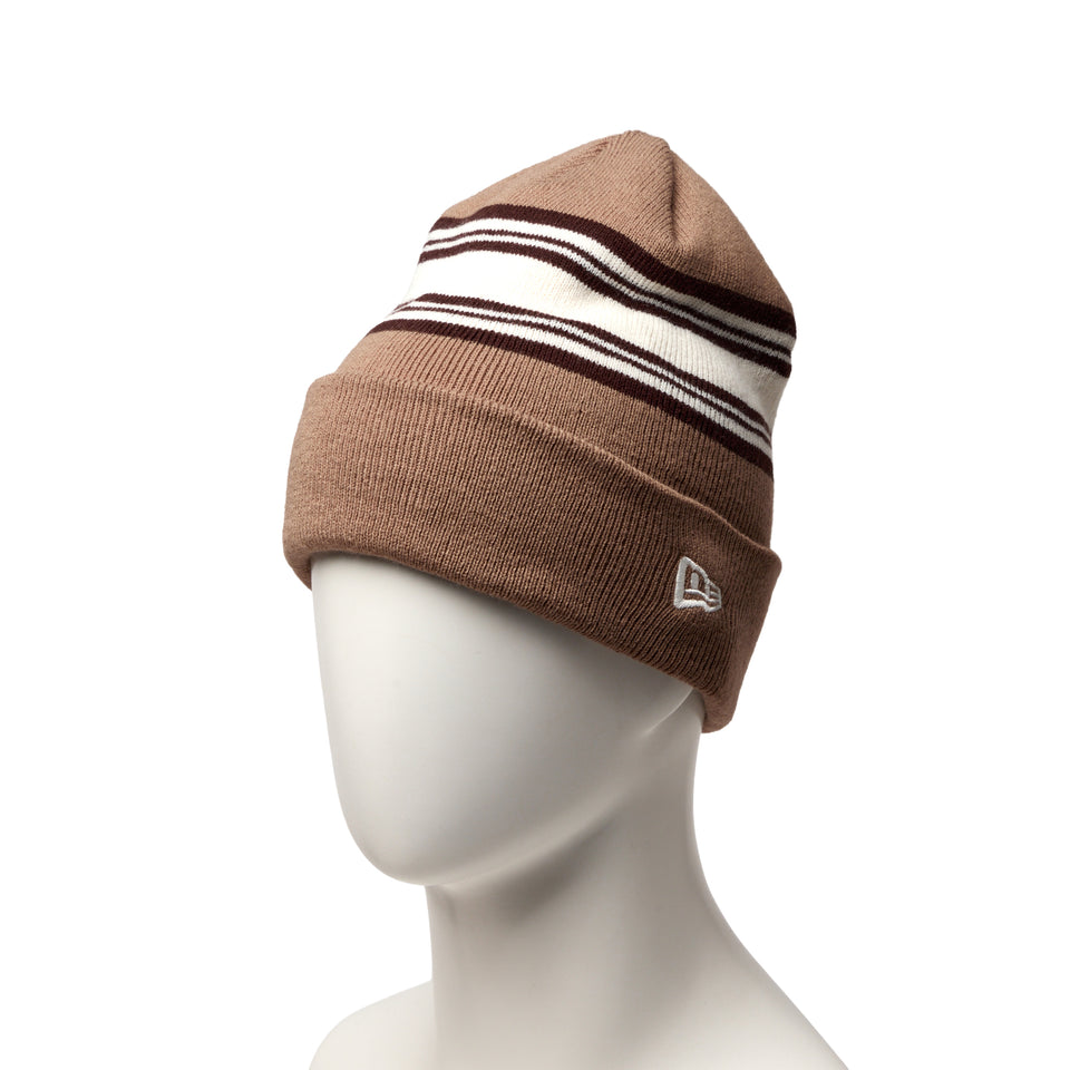 ベーシック カフニット バイザステッカー ストライプ ベージュ | NEW ERA ニューエラ公式オンラインストア