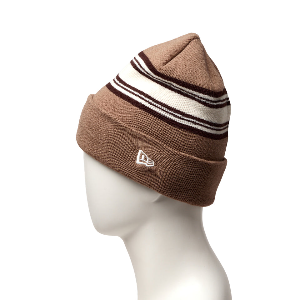 ベーシック カフニット バイザステッカー ストライプ ベージュ | NEW ERA ニューエラ公式オンラインストア