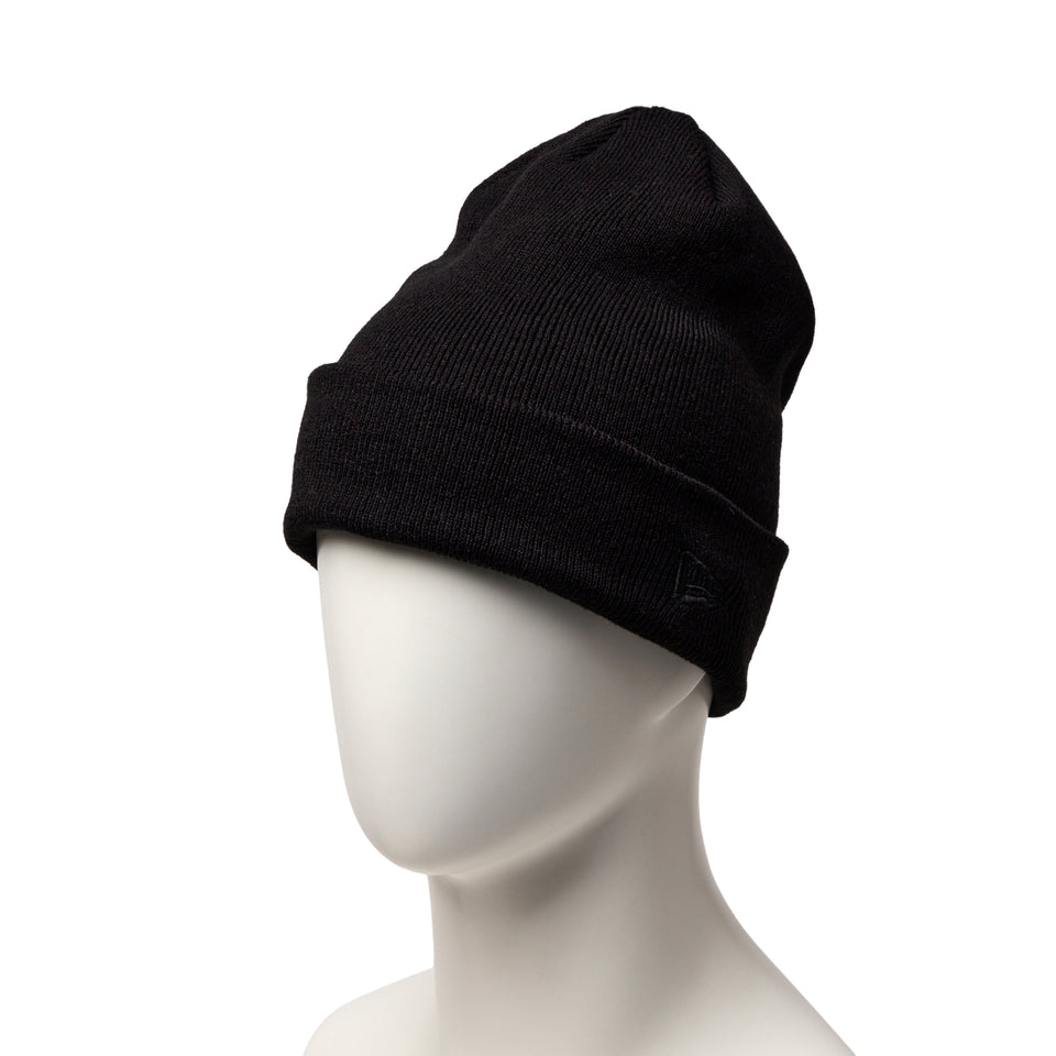 ベーシック カフニット レイズド フラッグロゴ ブラック | NEW ERA ニューエラ公式オンラインストア