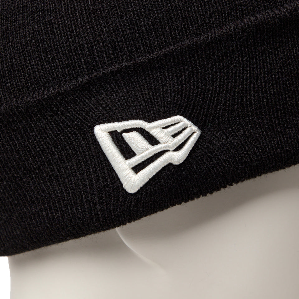 ベーシック カフニット レイズド フラッグロゴ ブラック | NEW ERA ニューエラ公式オンラインストア