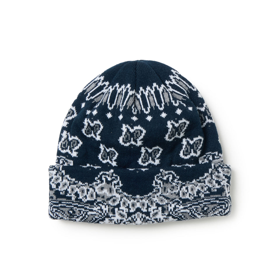 ベーシック カフニット ペイズリー パターン ネイビー | NEW ERA ニューエラ公式オンラインストア