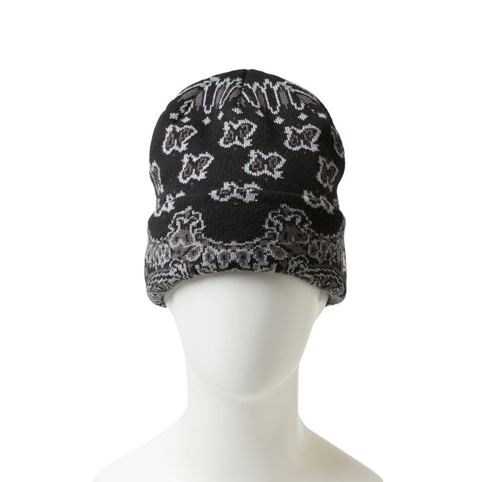 ベーシック カフニット ペイズリー パターン ブラック | NEW ERA ニューエラ公式オンラインストア