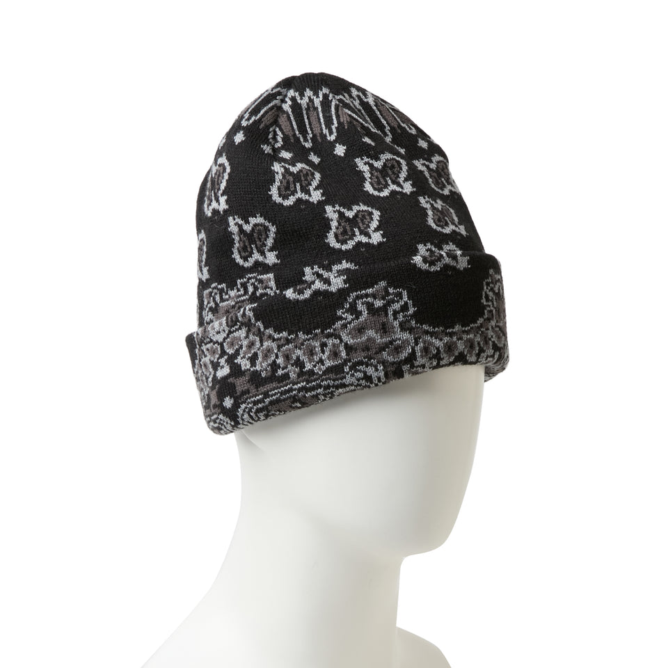 ベーシック カフニット ペイズリー パターン ブラック | NEW ERA ニューエラ公式オンラインストア