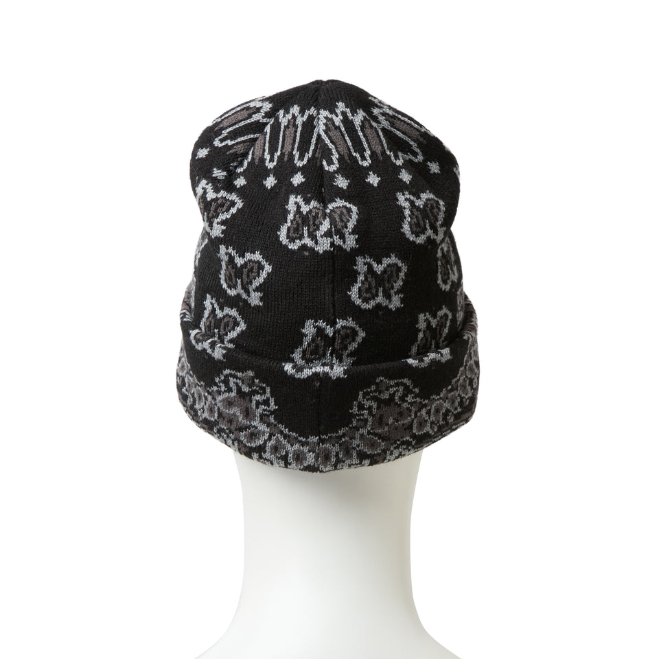 ベーシック カフニット ペイズリー パターン ブラック | NEW ERA ニューエラ公式オンラインストア