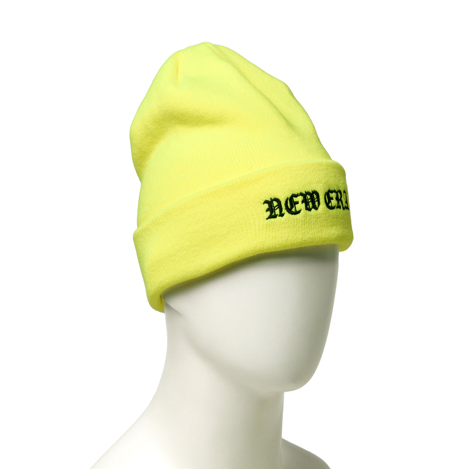 ベーシック カフニット Old English ネオンイエロー | NEW ERA ニューエラ公式オンラインストア