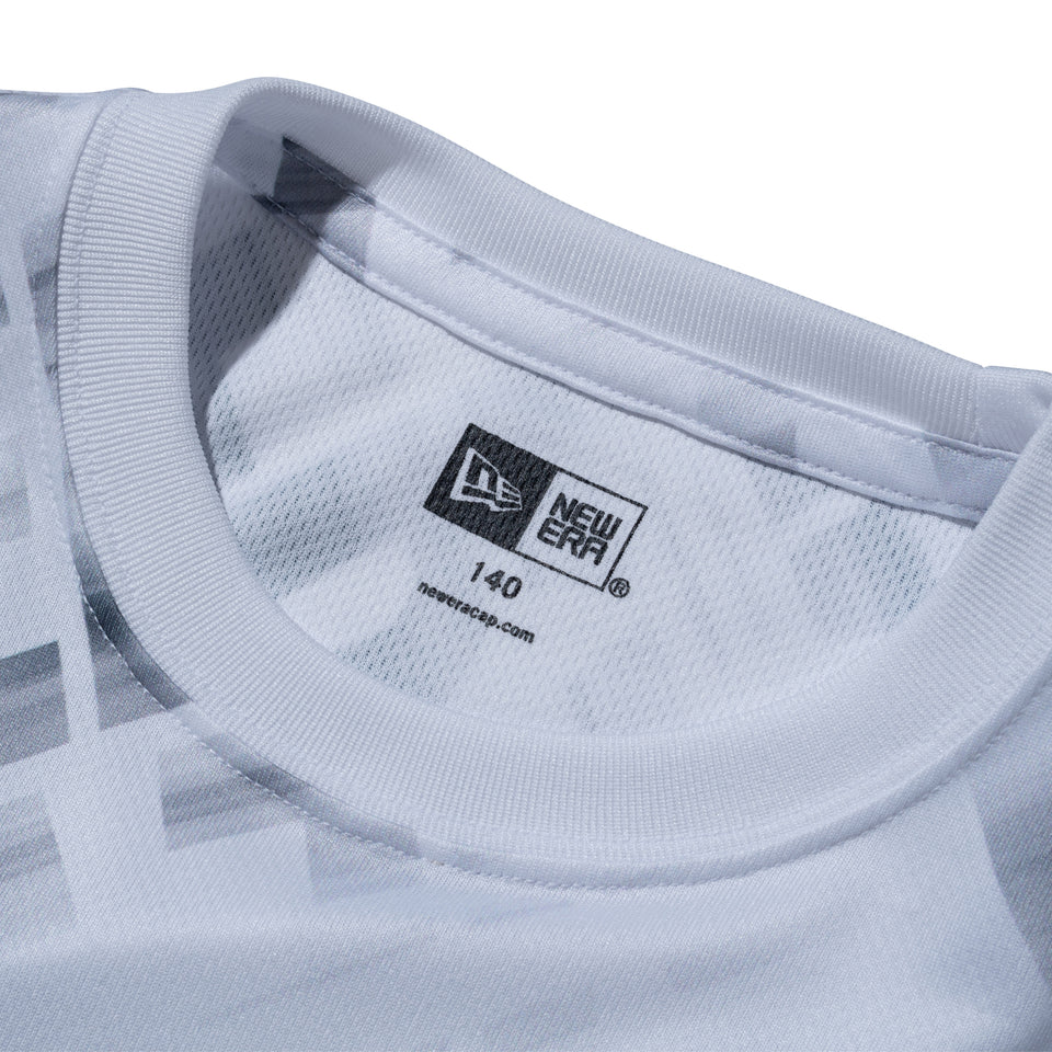 キッズ Youth 半袖 テック Tシャツ オールオーバー ホワイト | パフォーマンスアパレル | NEW ERA ニューエラ公式オンラインストア