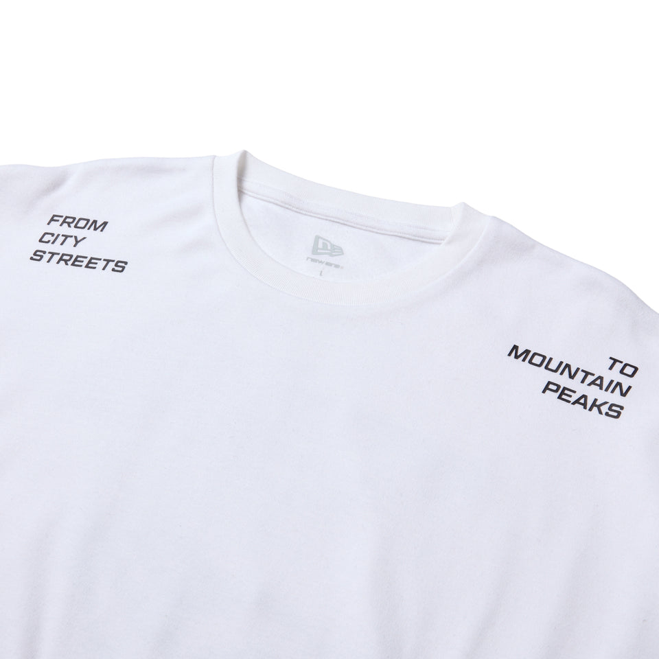 長袖 オーバーサイズド ウォーム フラッグロゴ Tシャツ ホワイト | アウトドア | NEW ERA ニューエラ公式オンラインストア