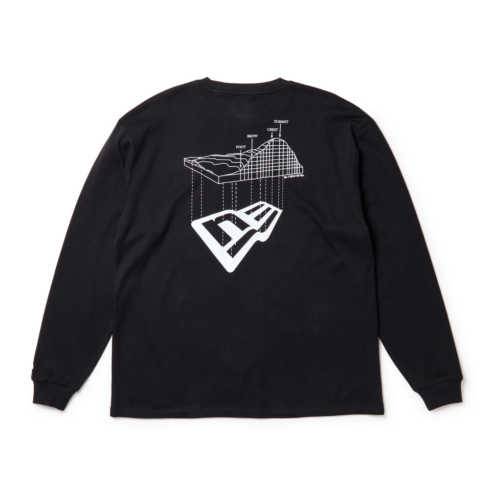 長袖 オーバーサイズド ウォーム フラッグロゴ Tシャツ ブラック | アウトドア | NEW ERA ニューエラ公式オンラインストア
