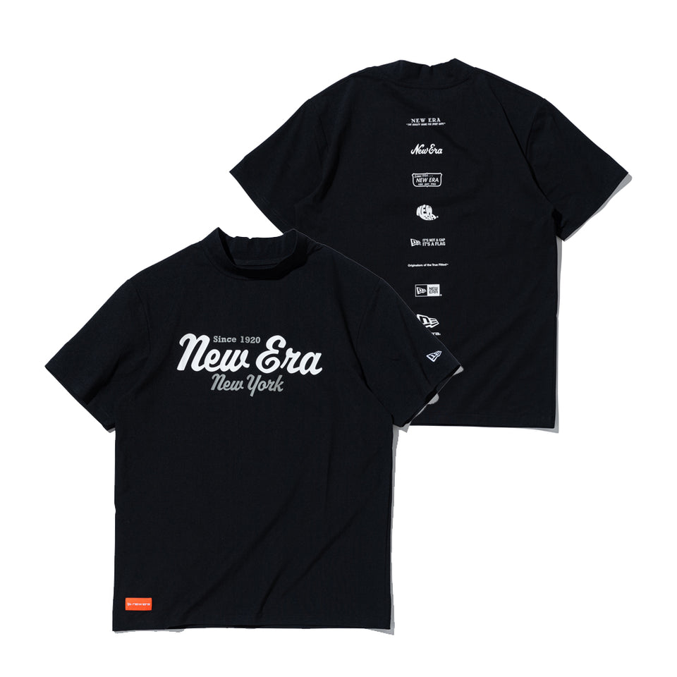 半袖 ユーティリティー ミッドネック Tシャツ New Era New York ブラック | ゴルフ