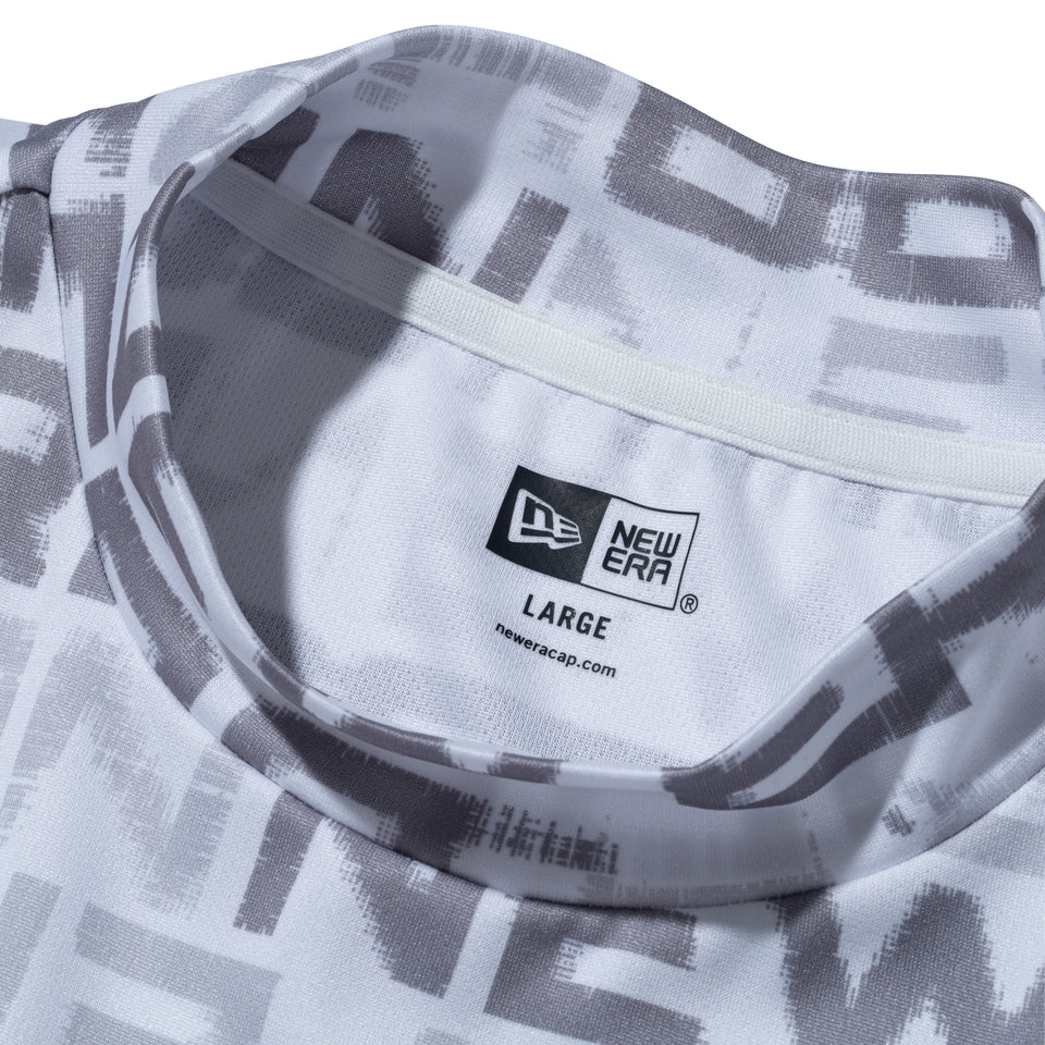 半袖 ミッドネック Tシャツ ステンシルロゴ オールオーバー ホワイト | ゴルフ | NEW ERA ニューエラ公式オンラインストア