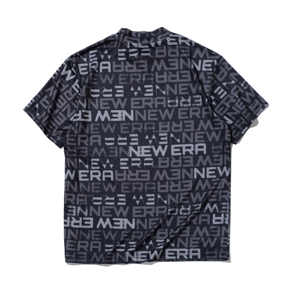 半袖 ミッドネック Tシャツ ステンシルロゴ オールオーバー ブラック | ゴルフ | NEW ERA ニューエラ公式オンラインストア