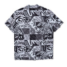 半袖 ミッドネック Tシャツ アーカイブロゴ オールオーバー ブラック | ゴルフ | NEW ERA ニューエラ公式オンラインストア