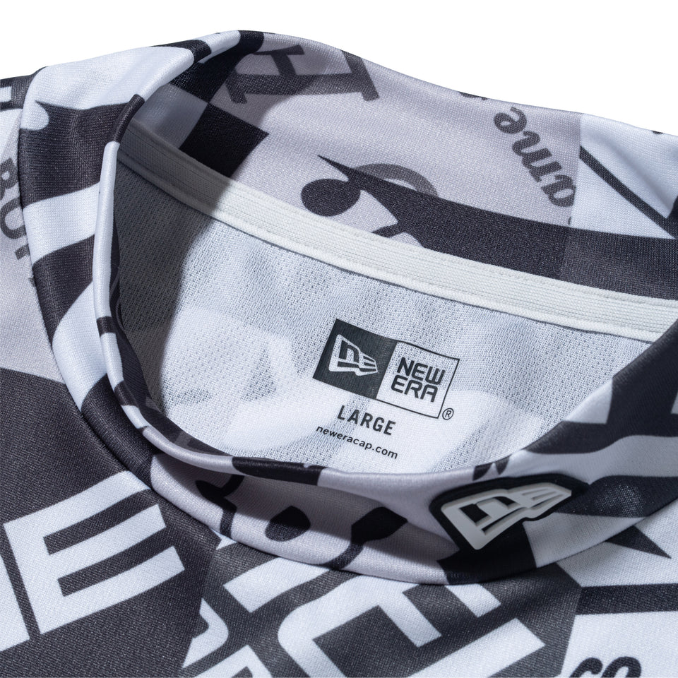半袖 ミッドネック Tシャツ アーカイブロゴ オールオーバー ブラック | ゴルフ | NEW ERA ニューエラ公式オンラインストア