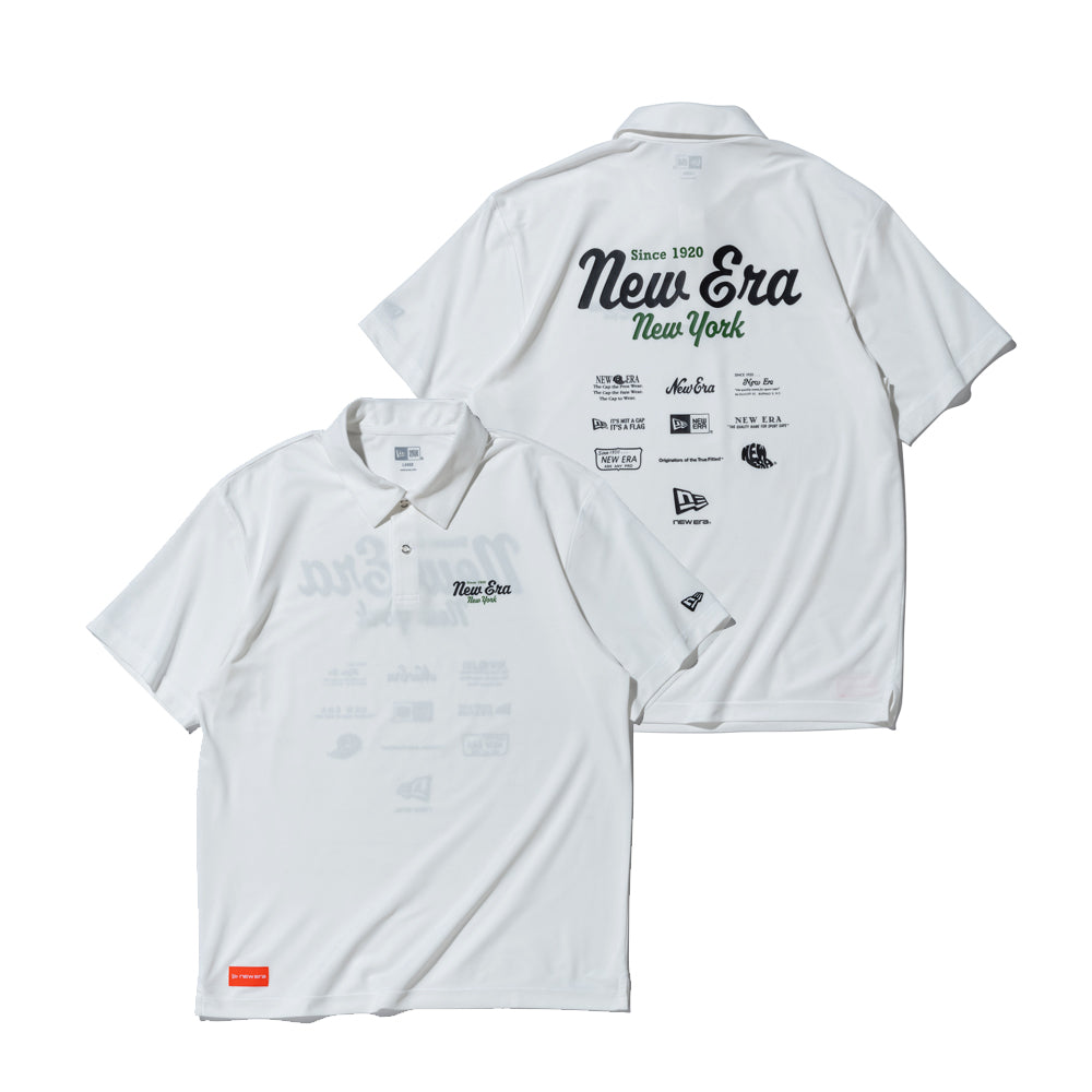 半袖 鹿の子 ポロシャツ New Era New York ホワイト | ゴルフ