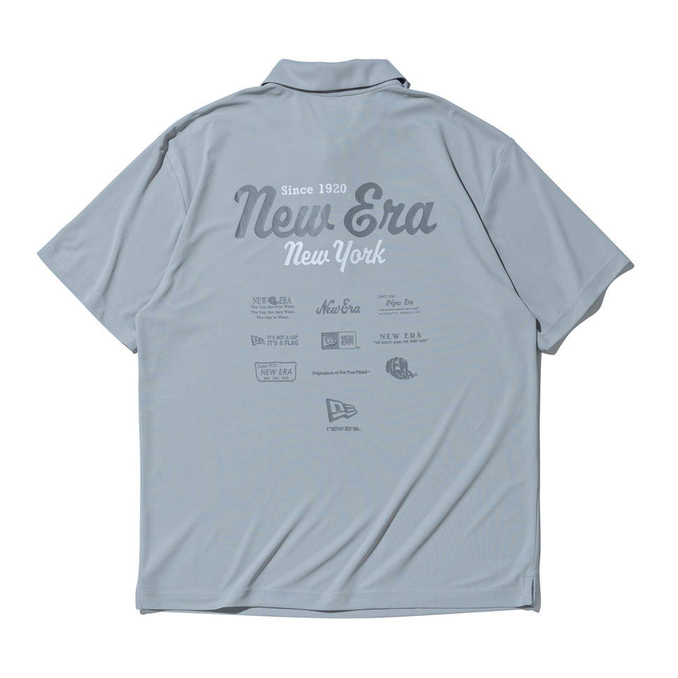 【新品未使用】ニューエラ 半袖シャツ グレー ゴルフ XL 定価¥10,450 NEW ERA（ニューエラ） Logo Archive オーバーサイズド 半袖 Tシャツ メンズウェア