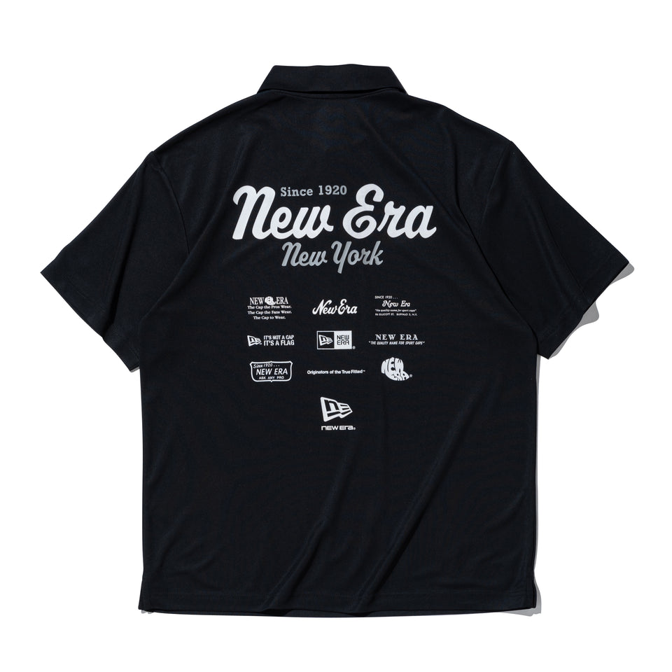 半袖 鹿の子 ポロシャツ New Era New York ブラック | ゴルフ