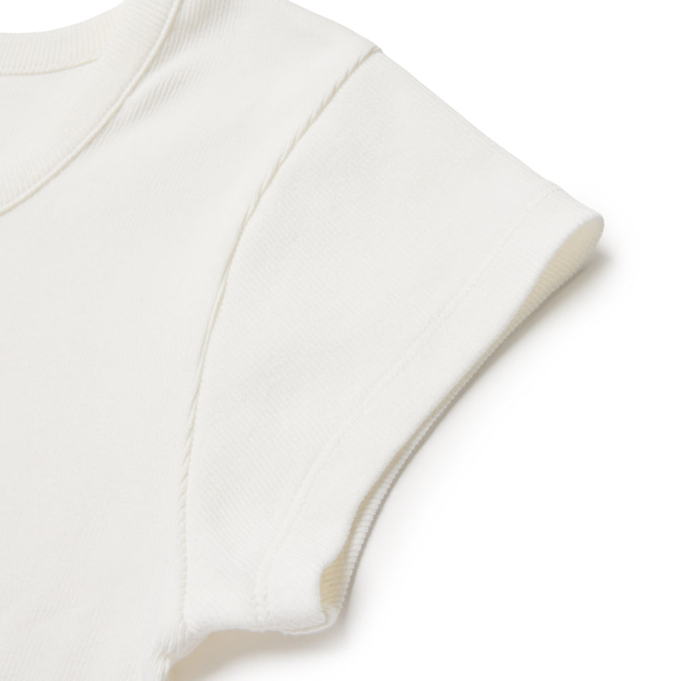 Women's 半袖 ラウンドネック リブTシャツ BLACK LABEL SS26 ホワイト | NEW ERA ニューエラ公式オンラインストア