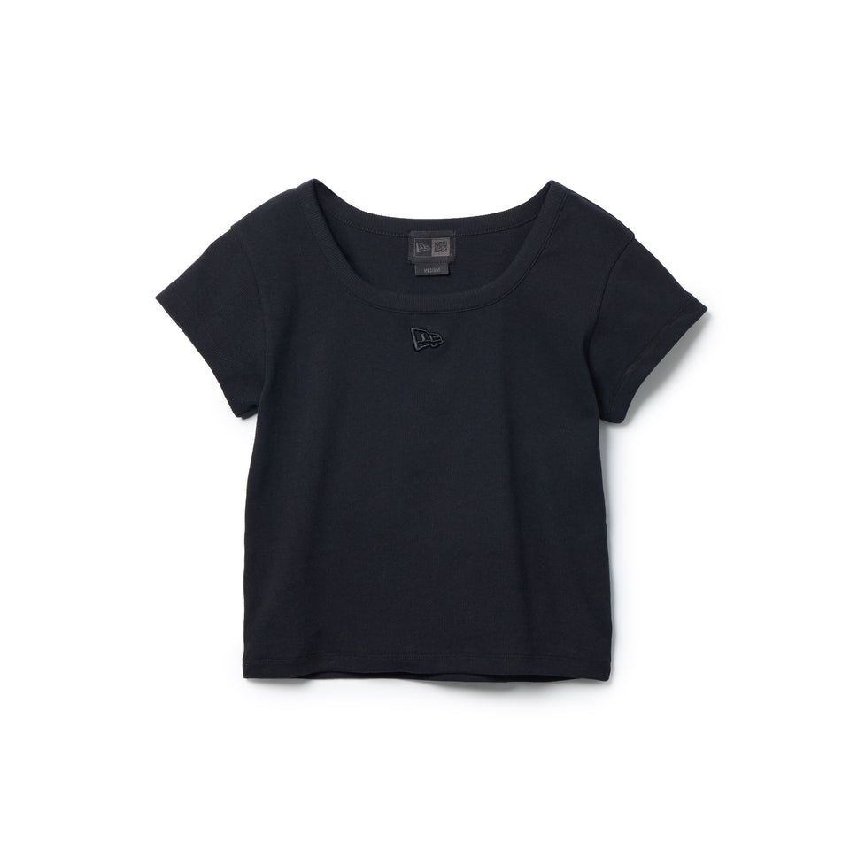 Women's 半袖 ラウンドネック リブTシャツ BLACK LABEL SS26 ブラック | NEW ERA ニューエラ公式オンラインストア