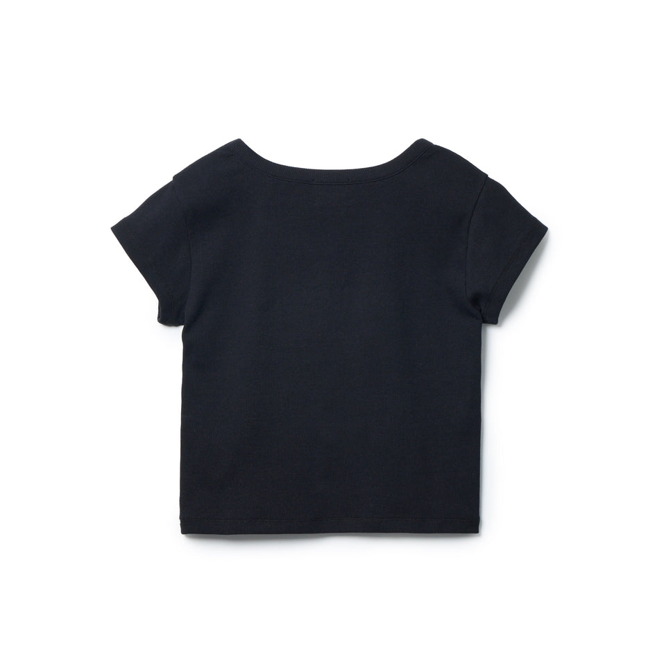 Women's 半袖 ラウンドネック リブTシャツ BLACK LABEL SS26 ブラック | NEW ERA ニューエラ公式オンラインストア