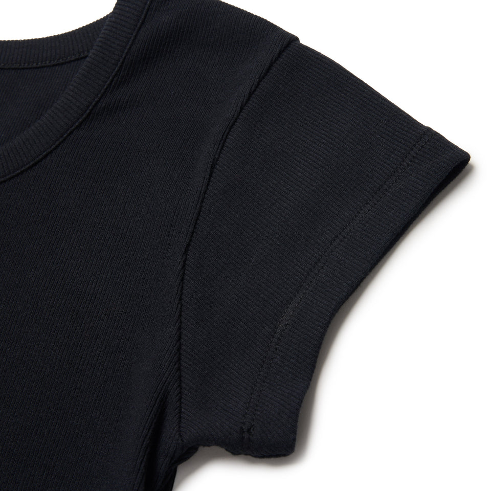 Women's 半袖 ラウンドネック リブTシャツ BLACK LABEL SS26 ブラック | NEW ERA ニューエラ公式オンラインストア