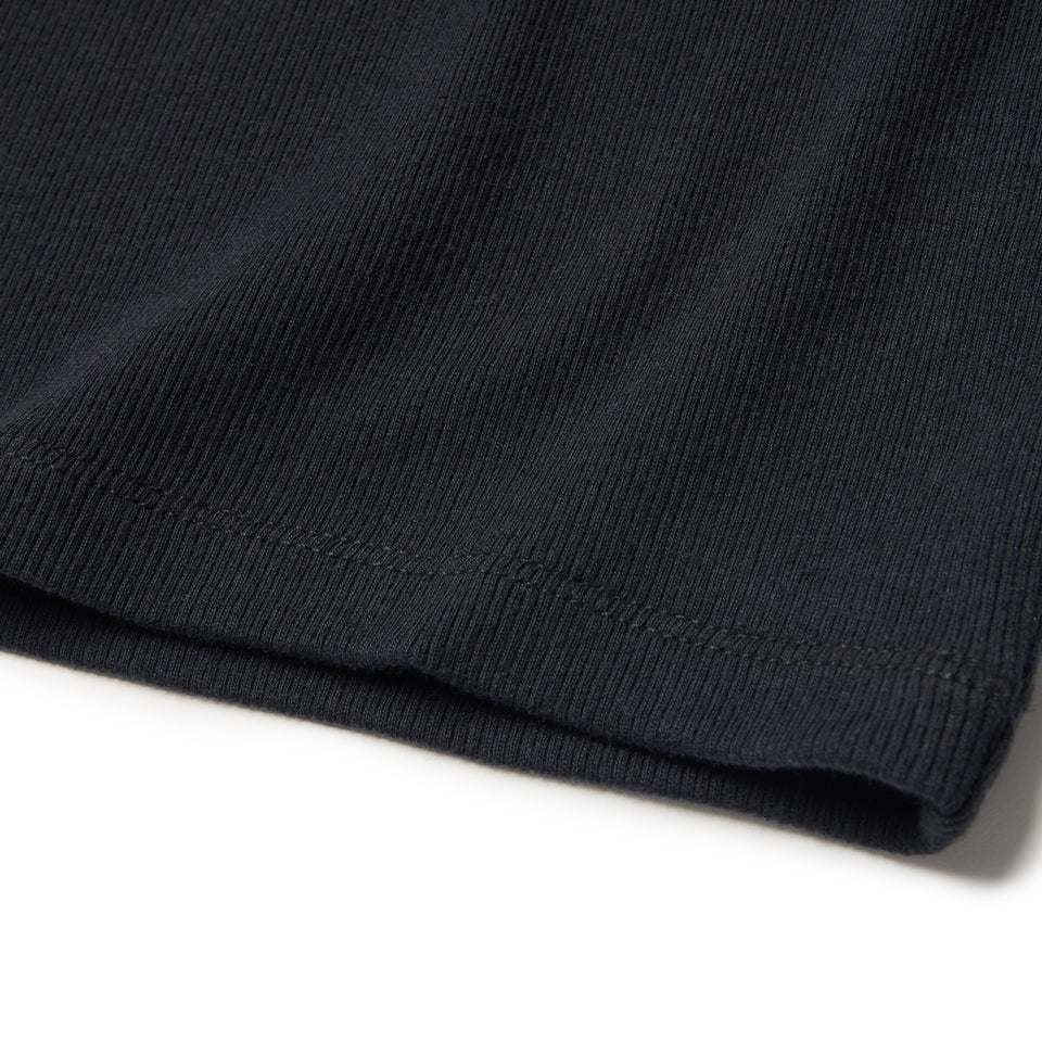 Women's 半袖 ラウンドネック リブTシャツ BLACK LABEL SS26 ブラック | NEW ERA ニューエラ公式オンラインストア