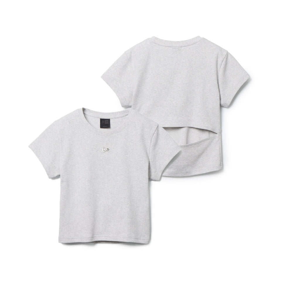 Women’s 半袖 オープンバック Tシャツ BLACK LABEL アッシュグレー