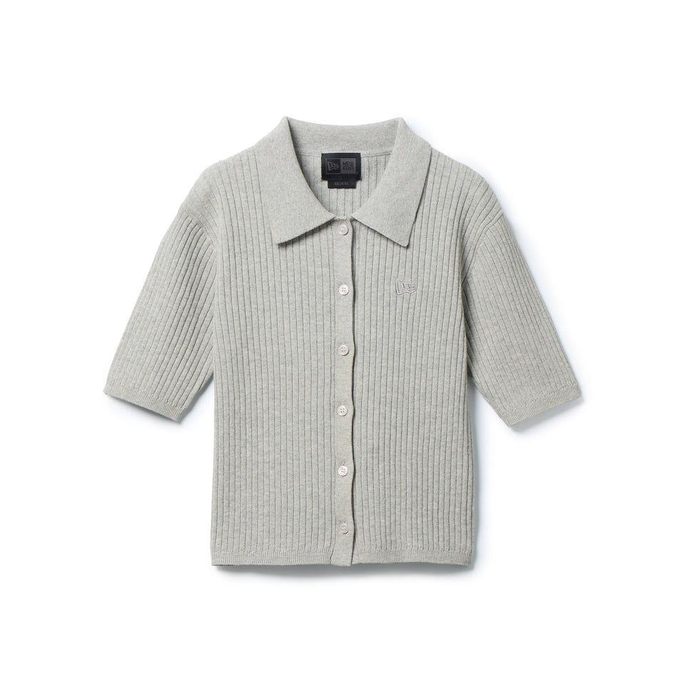 Women's ニット ポロカーディガン BLACK LABEL SS26 グレー